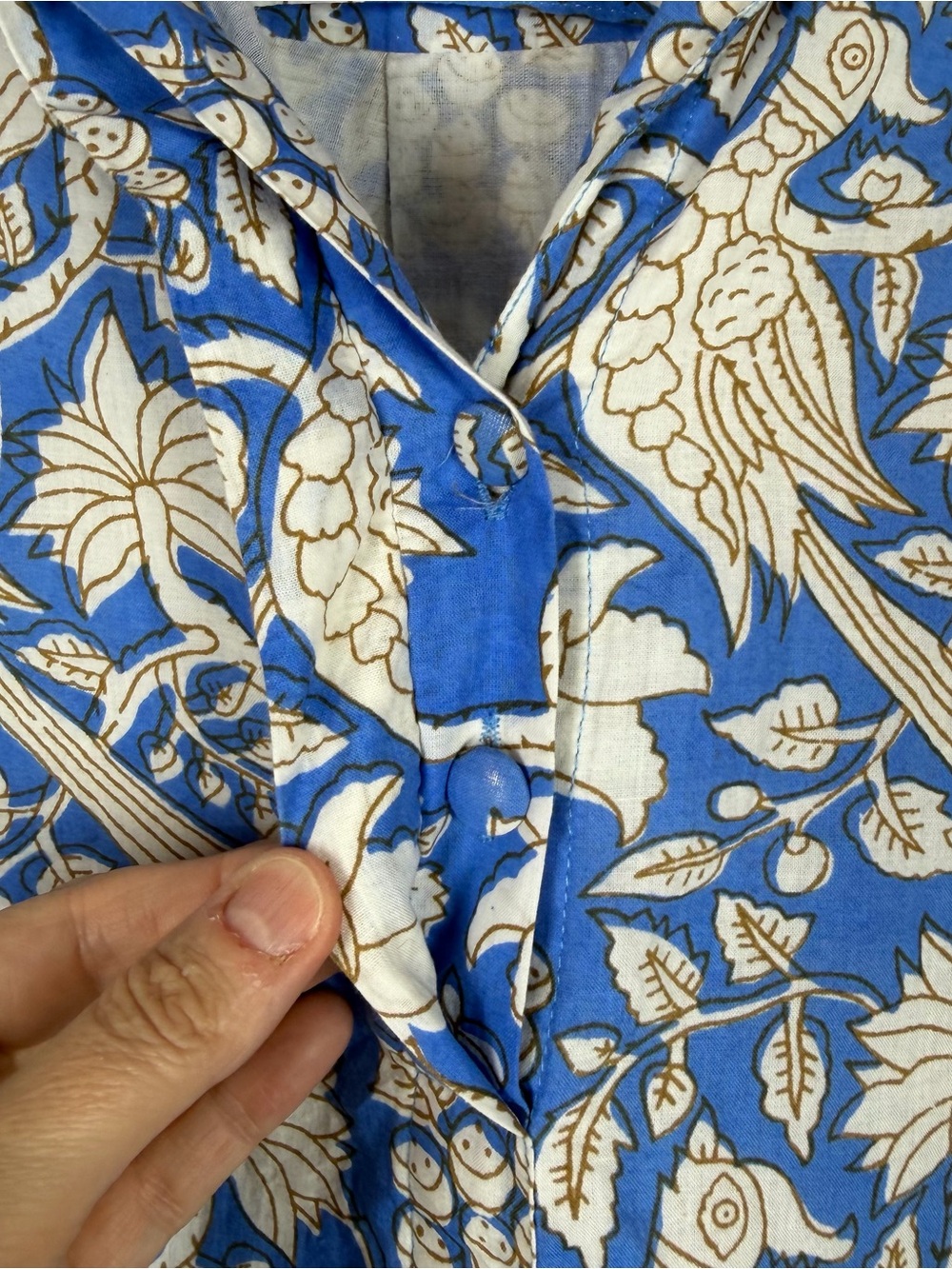 Women’s HOLLY SHAE Design Haley Mini Shirt Dress Tropical Toile Plus Size XL - Picture 8 of 10